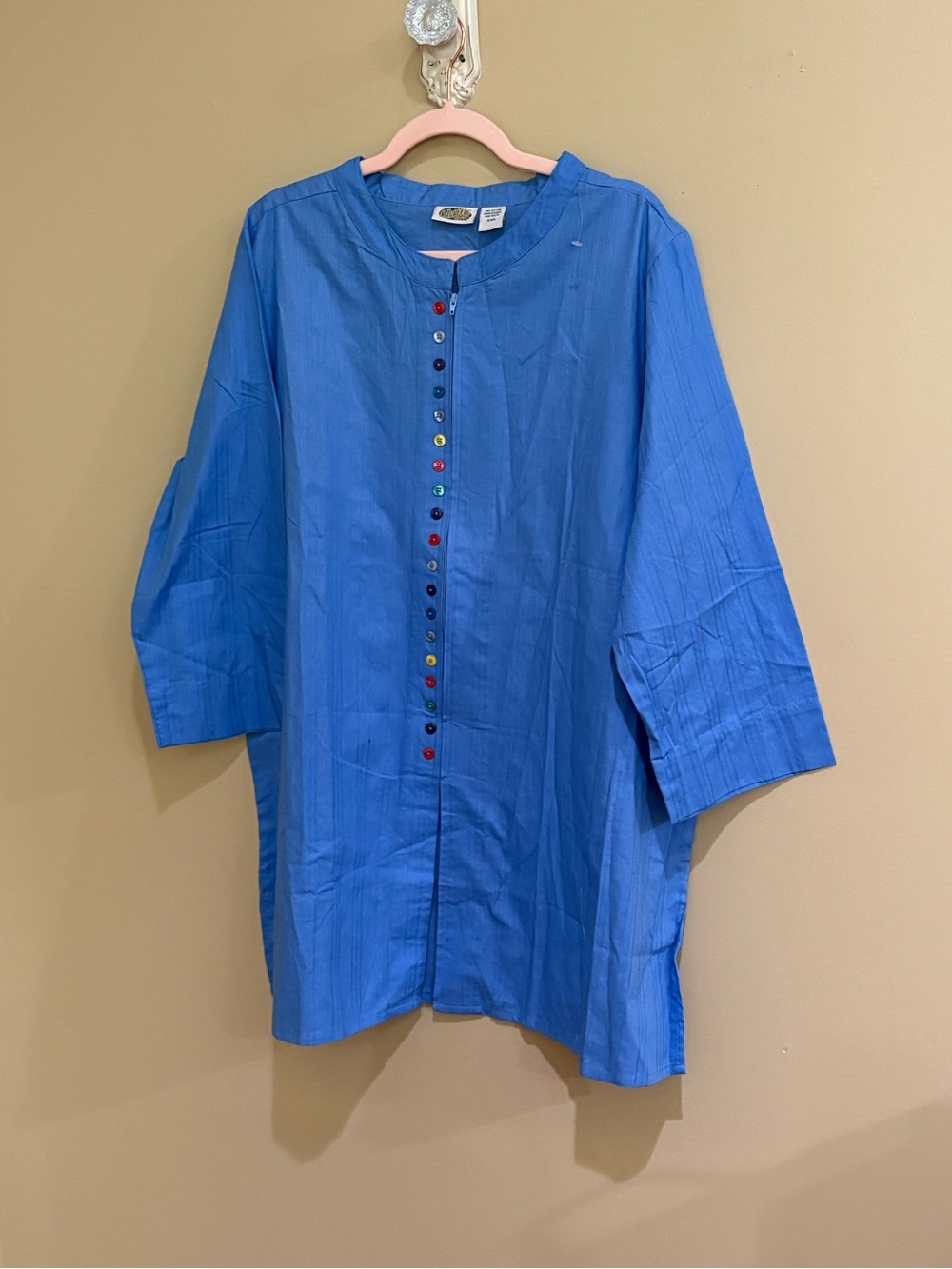 Painters Smock  zip up with colored Buttons Relaxed Fit